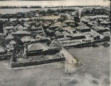 1953 Press Photo Aerial view of Shimobaru Village on Okinawa - lrx41924 picture