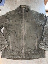 KUHL Burr Jacket Mens Sz S Cotton Canvas Workwear Full Zip Coat Patina Dye picture