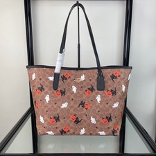 Coach City Tote In Signature Canvas With Halloween CW450 Tan picture