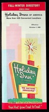 Vintage 1963-1964 Holiday Inn Directory Travel Guide Brochure Map Advertising picture