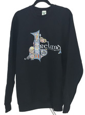 VTG Dolmen Design Made in Ireland Celtic Letter Black Sweatshirt 1 Size Fits All picture