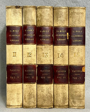 Antique Ancient Rome Books Tacitus The Annals & Histories Vellum 5 volume 1830 picture