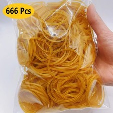 Yellow Rubber Bands 38mm High Elastic Natural Rubber 100/300/666 Pcs picture
