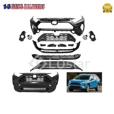For 2019-2024 Toyota RAV4 Complete Front Primed Bumper Grille honeycomb Kit picture