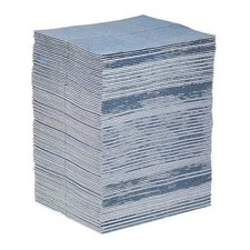 Pig Blu101 Sorbent Pad, 34 Gal, 15 In X 19 In, Universal, Blue, 100 Pk picture