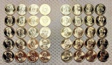 Complete Cir. Roll Set 2007-2011 (P&D) Presidential Dollar (40) Coins - AU-BU picture