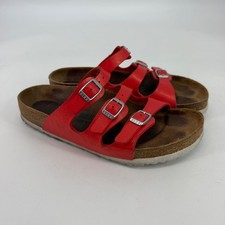 Birkenstock Florida Red Three Strap Sandals EU 39 Narrow picture