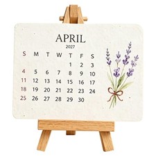 Plantable Seed Calendar 2027 Wildflower Paper Calendar with Stand Monthly Botani picture