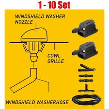 Washer Wiper Front Hose Windshield Nozzle 2M + Connectors with 1-10Set Universal picture