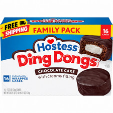 Hostess Ding Dongs Snack Cakes, Chocolate Flavor, 20.31 oz Box (16 Count) picture