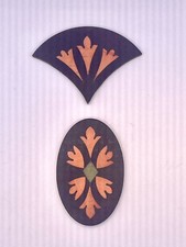 Pre war 1925 Gibson Granada Style Banjo wooden marquetry inlay back of headstock picture