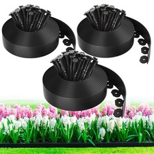 100ft,1.5in Tall Landscape Edging Kit with 150 Spikes, Not Digging Flexible P... picture