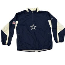 Reebok Dallas Cowboys NFL Youth M Quarter Zip Pullover Windbreaker GUC picture