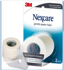 3M Nexcare Gentle Paper Tape - 2 Inch - Lot of 6 picture