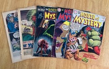 5 Damaged HOUSE OF MYSTERY: #111, 136, 192 +141 & 191 (Coverless) See Details... picture