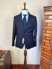NWT Linea Sartoriale Milano Wool Navy Blue Half Lined Blazer Jacket 38, EU 48 picture