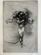 Auguste Rodin Engraving Drypoint Etching Sculpture Sculptor Spring 1902 picture