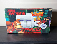 Vintage Super NES Donkey Kong Set Box Styrofoam Insert Outer Box Only SNES picture