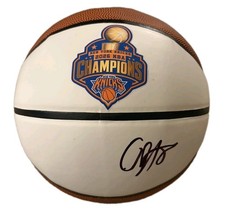 OG ANONUBY SIGNED NEW YORK KNICKS 2026 CHAMPIONSHIP LOGO BALL JSA AUTHENTICATED  picture