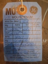 NOS General Electric Mo Grade Molybdenum Wire .052
