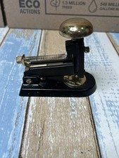 El Casco Stapler M-1 Black  23kt Karat Gold Plated Made in Spain Desk Stapler  picture