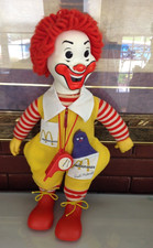 Vintage 1978 Hasbro Ronald McDonald 21-Inch Plush Doll with Whistle and Grimace picture