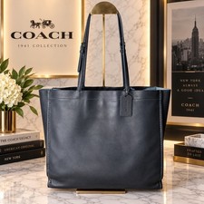 Coach 1941 Glovetanned Skinny Tote Bag Dark Gray Slate TT-20515 picture
