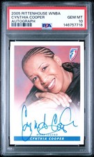2005 RITTENHOUSE WNBA AUTOGRAPH CYNTHIA COOPER PSA 10 HOF INVEST picture