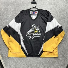 Vintage Stockton Thunder SP ECHL Jersey XXL White Blank - Stains - Made Canada picture