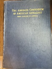 Abridged Compendium of American Genealogy Vol II First Families Virkus 1926 Rare picture