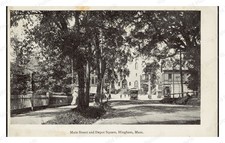 Hingham Massachusetts circa 1900s Main Street Depot Square Standard Postcard picture