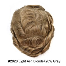 Mens Hair Replacement Ultra Thin Skin Toupee All Colors Hairpieces PU System Wig picture