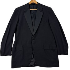 Vintage Oxxford Clothes Mens 42L Black Tuxedo Jacket Blazer Formal Heavyweight picture