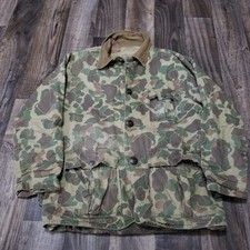 VTG 60s Sz L? Sears Roebuck Ted Williams Hunting Chore Workwear Jacket Coat Camo picture