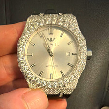 Jewel Automatic Diamond Accent Octagon 44mm Silver Dial sapphire glass picture