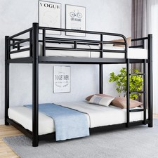 Erosoei Metal Bunk Bed, Full over Full Bunk Beds with Removable Wide Ladder and picture