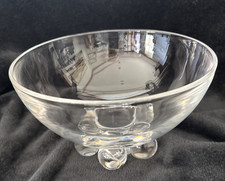 Steuben Crystal Art Glass Signed Large Ball Footed Bowl Design by John Dreves picture