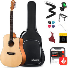 41 Inch Full Size Acoustic Guitar Dreadnought Cutaway Beginner Adult Guitar picture