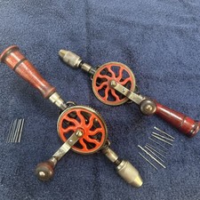 Vintage Millers Falls No. 2 Egg Beater Hand Drill Lot 2 Each With Bits Read picture