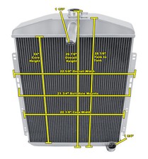 ER Champion 3 Row Radiator for 1942, 1946 - 1948 Oldsmobile Series 66 #CC42OL picture