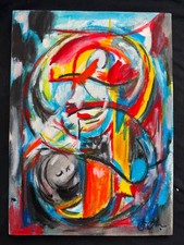 JASPER JOHNS PAINTING ON CANVAS , SIGNED AND SEALED picture
