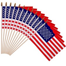 12 Pack Small American Flags/Mini American Flag for Outdoor US 4x6 Inch picture