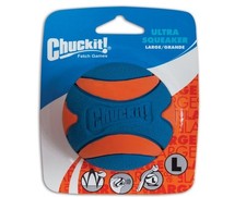ChuckIt Ultra Squeaker Ball Large Dogs 2 Pack Floating Rubber Fetch Toy picture