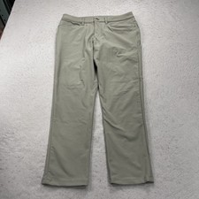 Lululemon ABC Pants Mens 32x29 Green Warpstreme Slim Casual Chino Golf LM5A45S picture