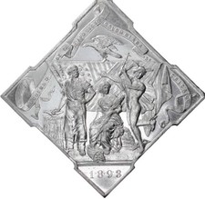 1893-Chicago Columbian Exposition Medal-Mexican/American Celebration Medal-Rare picture