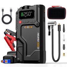 Featou 8000A Car Jump Starter With Air Compressor Pack Booster Jumper Power Bank picture
