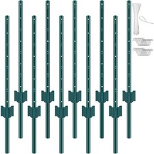 3/4/5/6/7 ft Fence Post 10/6 Pack T-Post Heavy Duty Metal Fence Posts picture