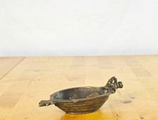 Antique Indian Brass Opium Kharal Bowl picture