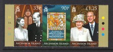 M22828 Ascension 2007 SG976a QEII: Wedding in a horizontal strip of 3. UMM picture