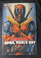 Deadpool April Pool's Day #1 2026 Johnny Desjardins Trade Dress Variant Ltd 3000 picture